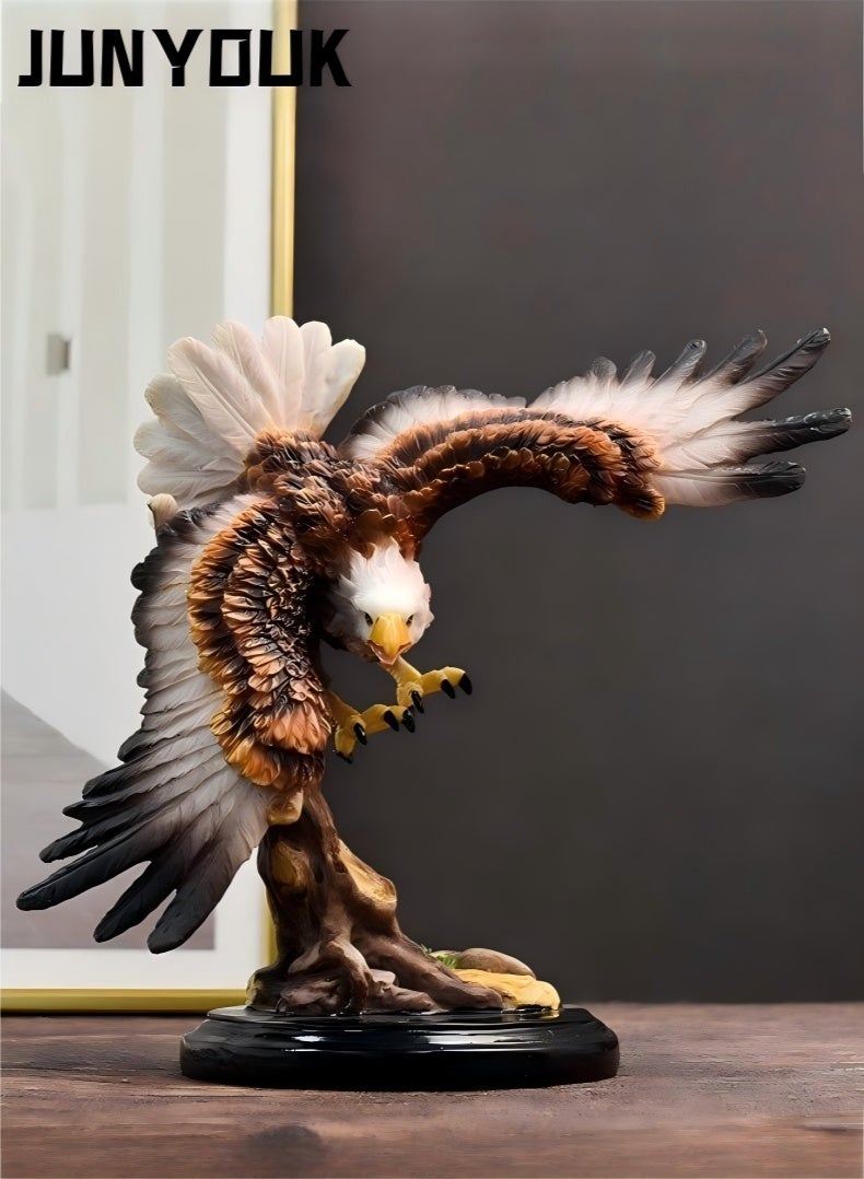 JUNYOUK Creative Eagle Handicrafts, Animal Ornaments, And Office Desktop Decorations Are Very Suitable For Decoration In Living Rooms, Entrances, Bookshelves, And Other Occasions - Image 1